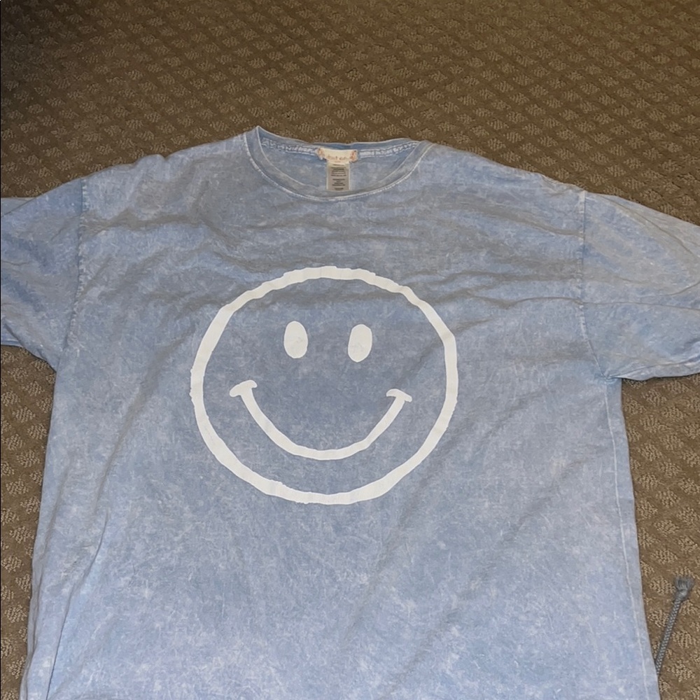 Altard State Oversized Blue Smiley Face T-Shirt